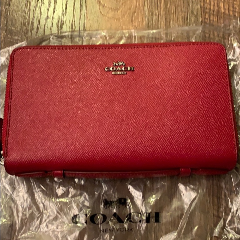 Double Zip Travel Organizer In Crossgrain Leather